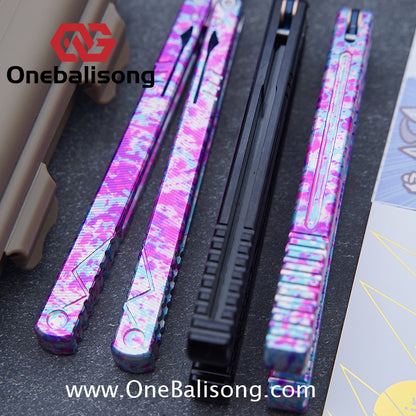 H-air YanBieGu V2 Balisong Seven Series Aluminum Alloy Handle Stainless Steel Blade Bushings
