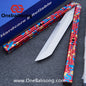 HR Killer Balisong  Seven series aluminum Handle 14c28n/vg10 Blade integrated+traditional shaft sleeve