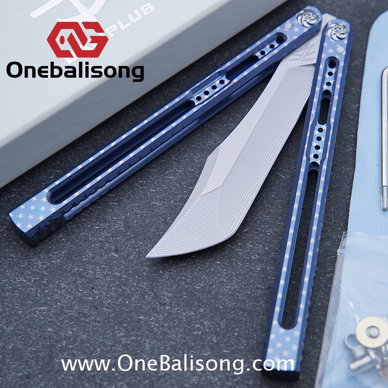 Baliplus Medusa Clone Balisong TC4 Titanium Alloy Handle VG10 Stainless Steel Blade Bushing