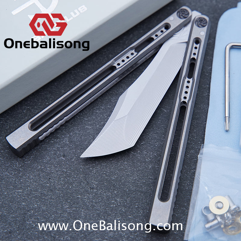 Baliplus Medusa Clone Balisong TC4 Titanium Alloy Handle VG10 Stainless Steel Blade Bushing