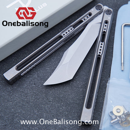 Baliplus Medusa Clone Balisong TC4 Titanium Alloy Handle VG10 Stainless Steel Blade Bushing