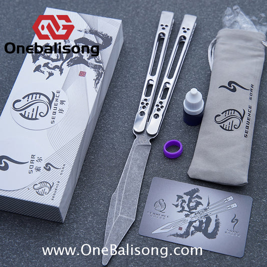 Sequence Soar Wind Chasing Balisong Stainless Steel Handle Stainless Steel Blade Bearing Structure