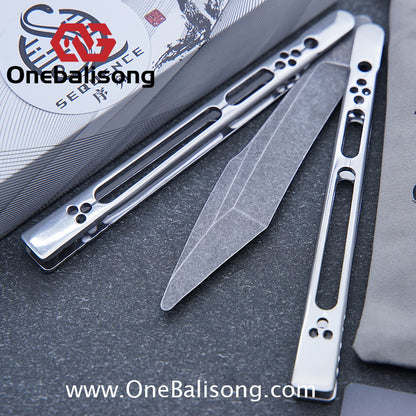 Sequence Soar Wind Chasing Balisong Stainless Steel Handle Stainless Steel Blade Bearing Structure