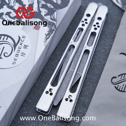 Sequence Soar Wind Chasing Balisong Stainless Steel Handle Stainless Steel Blade Bearing Structure