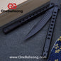 Blue River Konohishi Clone Balisong Titanium Alloy Handle Stainless Steel Blade Bushing