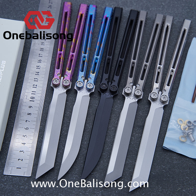 Baliplus Telesto Balisong Titanium Alloy Handle+VG10 Stainless Steel Blade Bushing