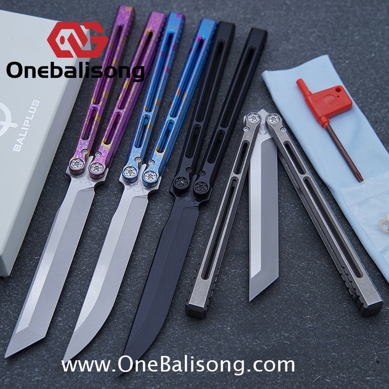 Baliplus Telesto Balisong Titanium Alloy Handle+VG10 Stainless Steel Blade Bushing