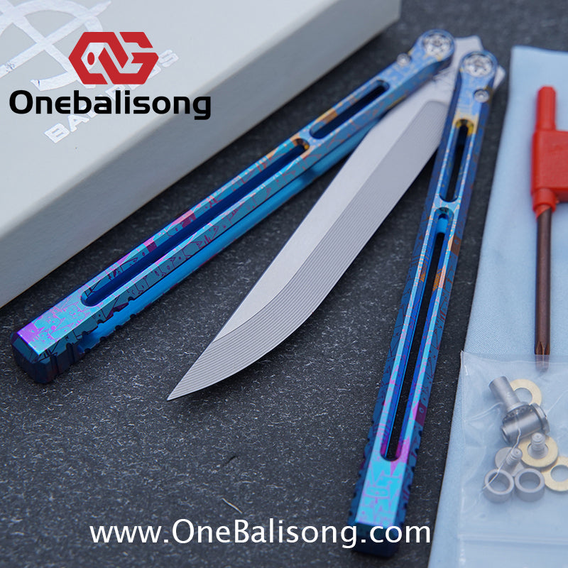Baliplus Telesto Balisong Titanium Alloy Handle+VG10 Stainless Steel Blade Bushing