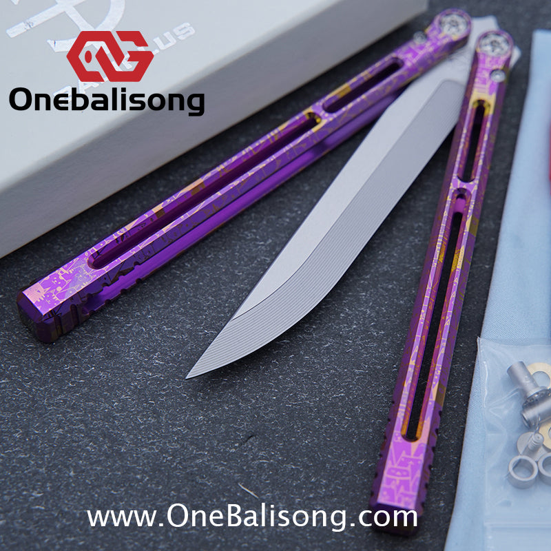 Baliplus Telesto Balisong Titanium Alloy Handle+VG10 Stainless Steel Blade Bushing