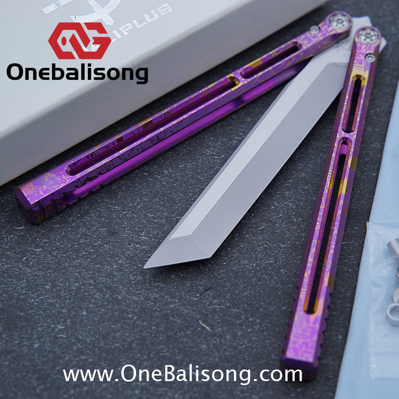 Baliplus Telesto Balisong Titanium Alloy Handle+VG10 Stainless Steel Blade Bushing