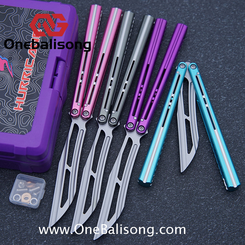 Flux V2 Original Balisong Aluminum Alloy Splicing Integrated Handle Stainless Steel Blade Bushing