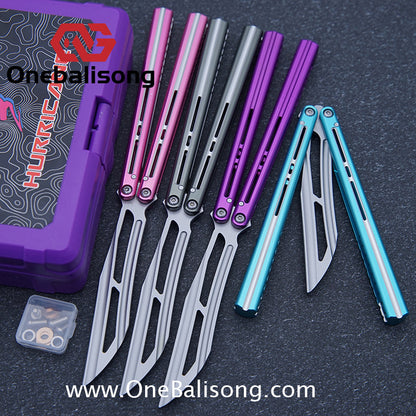 Flux V2 Original Balisong Aluminum Alloy Splicing Integrated Handle Stainless Steel Blade Bushing