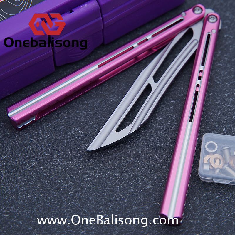 Flux V2 Original Balisong Aluminum Alloy Splicing Integrated Handle Stainless Steel Blade Bushing