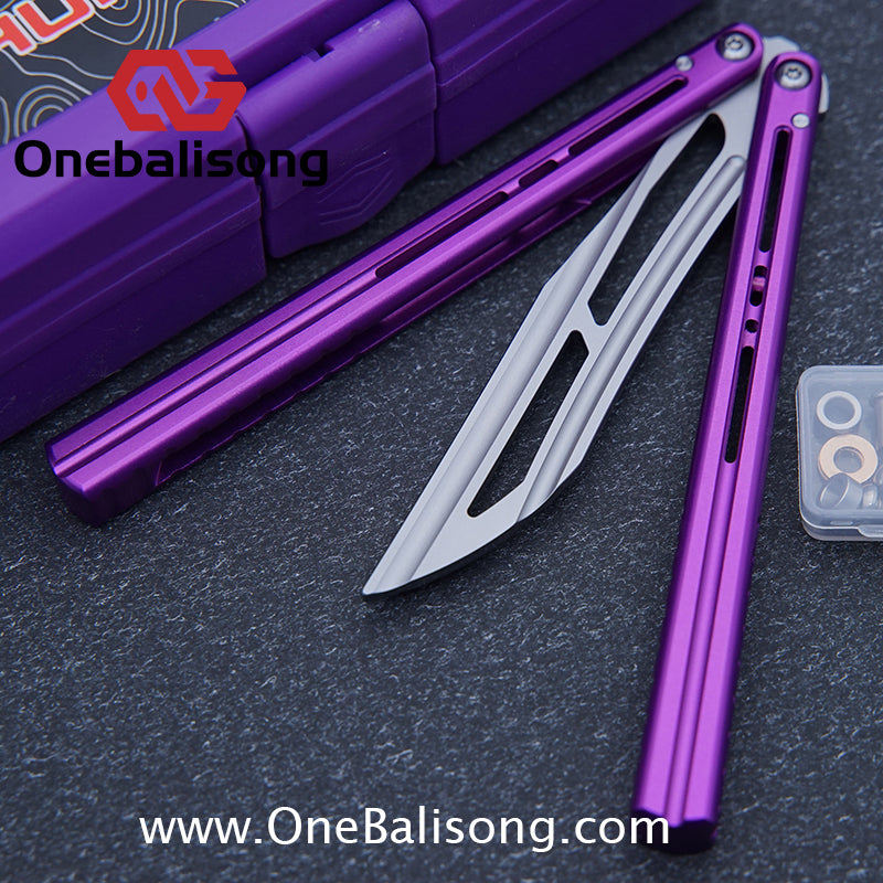 Flux V2 Original Balisong Aluminum Alloy Splicing Integrated Handle Stainless Steel Blade Bushing