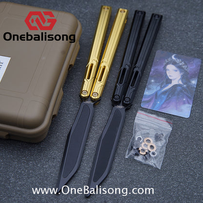 H-air Knicks Balisong Seven Series Aluminum Alloy Handle Stainless Steel Blade Bushings
