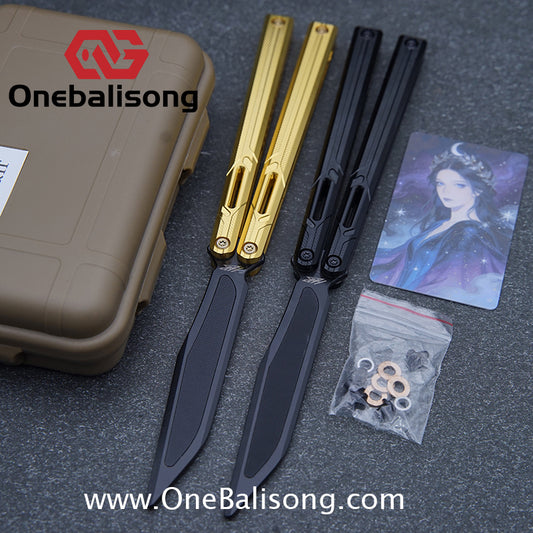 H-air Knicks Balisong Seven Series Aluminum Alloy Handle Stainless Steel Blade Bushings
