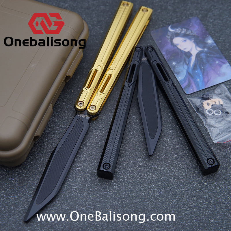 H-air Knicks Balisong Seven Series Aluminum Alloy Handle Stainless Steel Blade Bushings