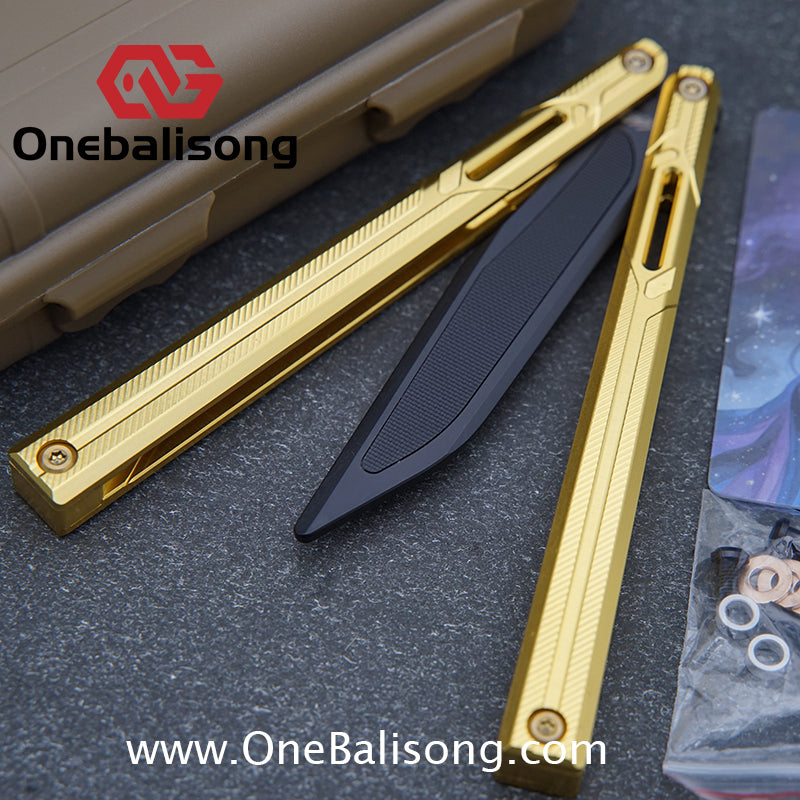 H-air Knicks Balisong Seven Series Aluminum Alloy Handle Stainless Steel Blade Bushings