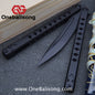 Blue River Konohishi Clone Balisong Titanium Alloy Handle Stainless Steel Blade Bushing