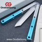 Baliplus Kraken Balisong Glossy clone Tanto/Bowie/Weekawk  live/Fake Blade Channel 7075 Aluminum Glossy Handle Bushings 9cr18