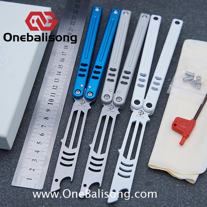 Baliplus V5 Madko Balisong Clone Aluminum Alloy Handle Stainless Steel Blade Bushing