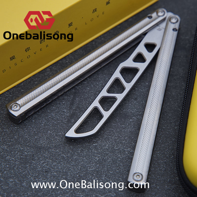 ARMED SHARK Sasaki/Sasori Balisong Clone TC4 Titanium Alloy Handle 14C28N MOV/5CR15 Stainless Steel Blade Bushing