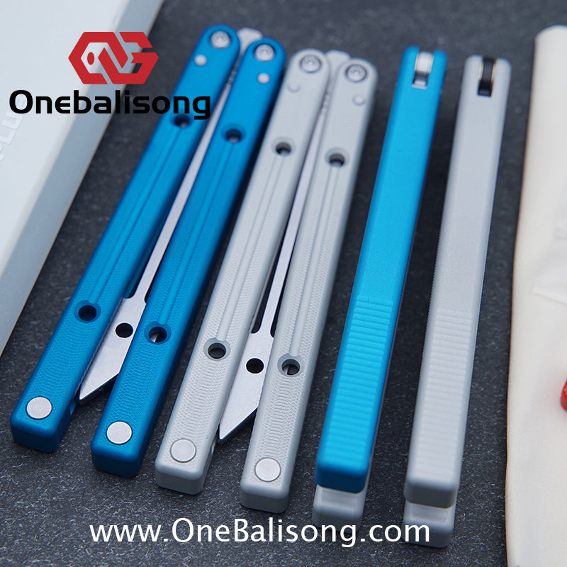 Baliplus Squidtrainer V4 Balisong Clone 7075 Aluminum Alloy Handle Stainless Steel Blade Bushing