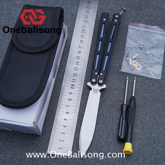 THEONE BM51 Balisong Clone Titanium Alloy Handle D2 Tool Steel Stainless Steel Blade Bushing