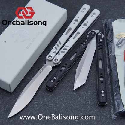 Baliplus REP Special Edition Balisong Clone G10 Patch Titanium alloy-handle stainless steel blade