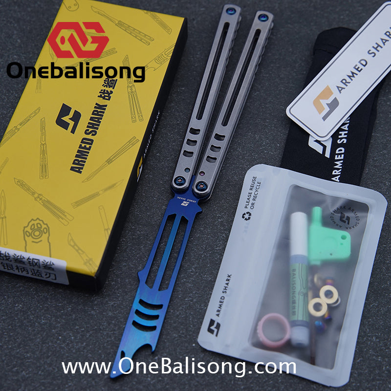 ARMED SHARK Steel Mako Balisong Clone 3cr13 Stainless Steel Handle Stainless Steel Blade Bushings