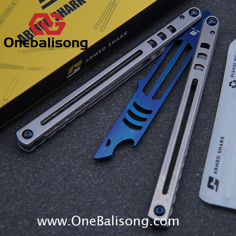 ARMED SHARK Steel Mako Balisong Clone 3cr13 Stainless Steel Handle Stainless Steel Blade Bushings