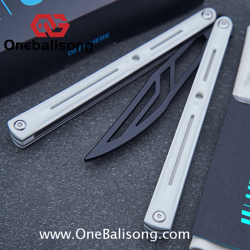 UBLADE Challenger Balisong Aluminum Alloy Handle Stainless Steel Blade Sandwich Structure Bushing
