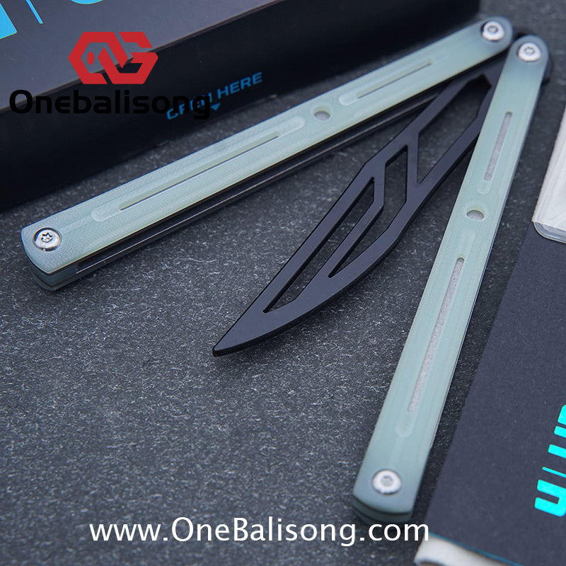 UBLADE Challenger Balisong Aluminum Alloy Handle Stainless Steel Blade Sandwich Structure Bushing