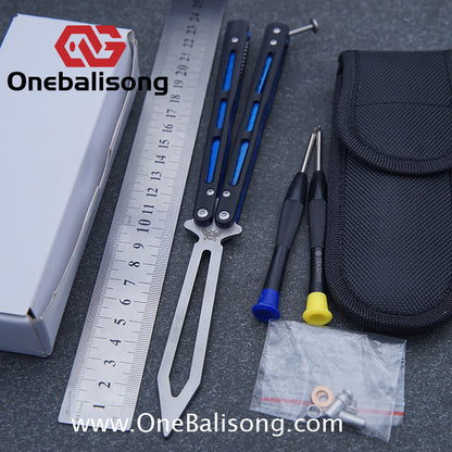 THEONE BM51 Balisong Clone Titanium Alloy Handle D2 Tool Steel Stainless Steel Blade Bushing