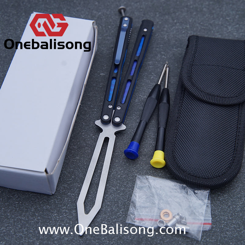 THEONE BM51 Balisong Clone Titanium Alloy Handle D2 Tool Steel Stainless Steel Blade Bushing