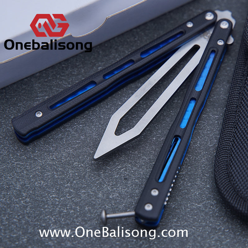 THEONE BM51 Balisong Clone Titanium Alloy Handle D2 Tool Steel Stainless Steel Blade Bushing