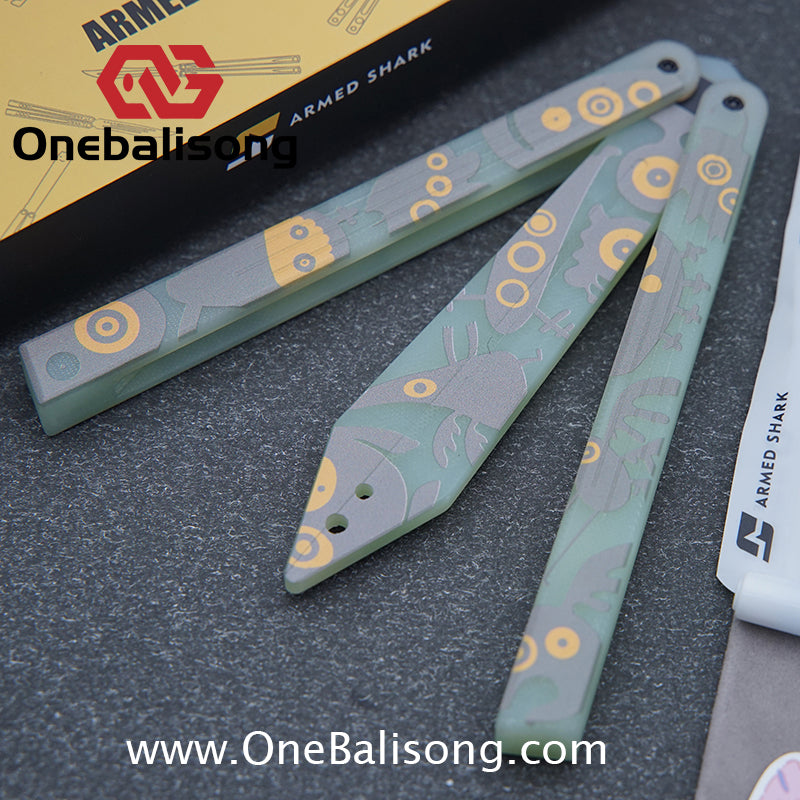ARMED SHARK HOM DESIGN G10 ST clone G10 handle G10 blade Bushing