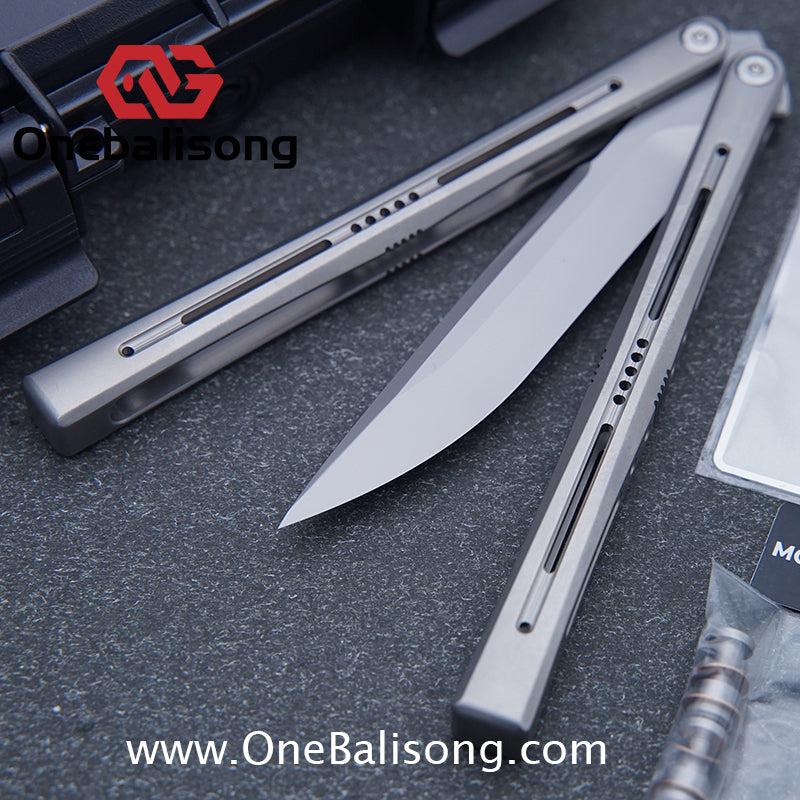 MORPH KNIVES Turbid v2 Original Balisong Ti-6AL-4V Titanium Alloy Handle CPM S35VN Stainless Steel Blade Bushing