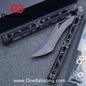 KIE Asmodade Original Balisong Titanium Alloy DLC Handle M390 Stainless Steel Blade Bushing