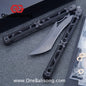 KIE Asmodade Original Balisong Titanium Alloy DLC Handle M390 Stainless Steel Blade Bushing