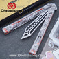 ARMED SHARK Transparent Acrylic Plate REP Balisong Clone 5CR15 Stainless Steel imported acrylic G10 integrated counterweight Bushings