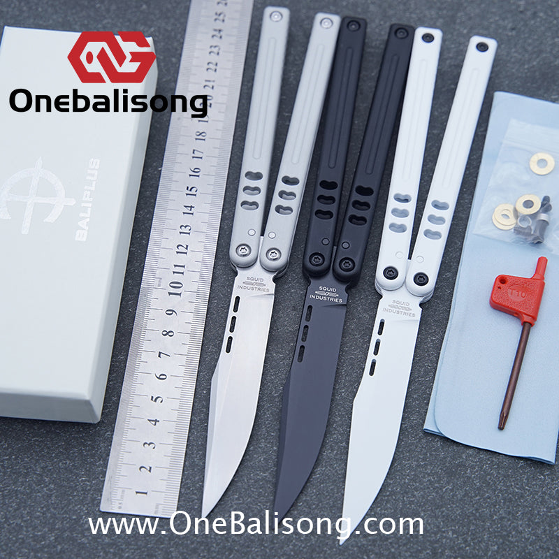 Baliplus V5 Mako Balisong Clone Aluminum Alloy Handle Stainless Steel Blade Bushing