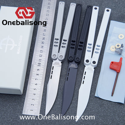 Baliplus V5 Madko Balisong Clone Aluminum Alloy Handle Stainless Steel Blade Bushing