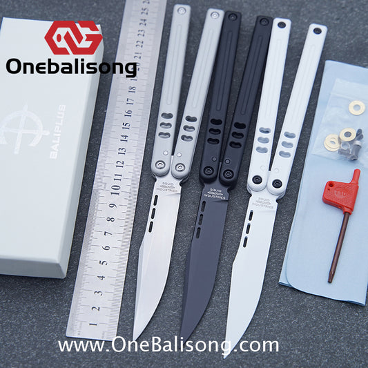 Baliplus V5 Mako Balisong Clone Aluminum Alloy Handle Stainless Steel Blade Bushing
