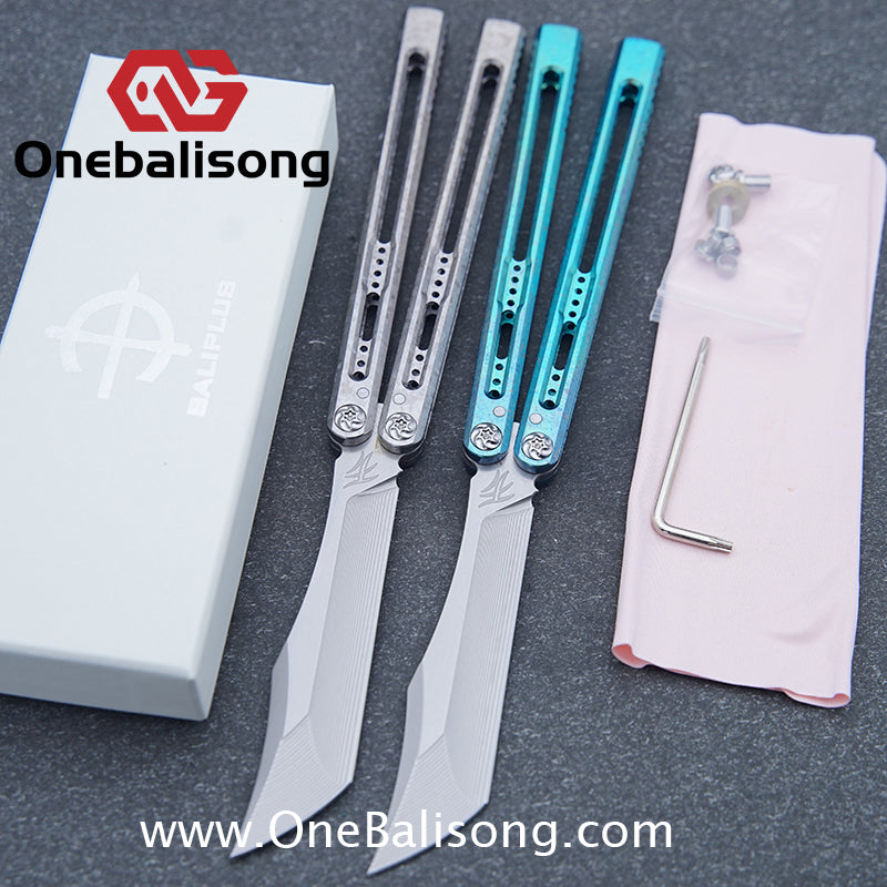 Baliplus Medusa Clone Balisong TC4 Titanium Alloy Handle VG10 Stainless Steel Blade Bushing