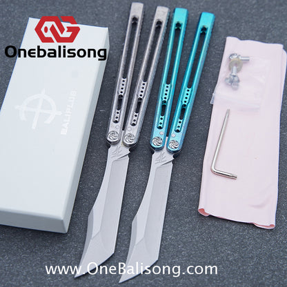 Baliplus Medusa Clone Balisong TC4 Titanium Alloy Handle VG10 Stainless Steel Blade Bushing
