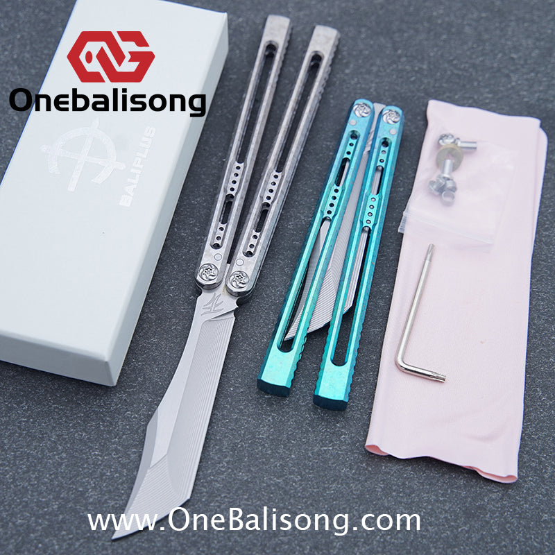 Baliplus Medusa Clone Balisong TC4 Titanium Alloy Handle VG10 Stainless Steel Blade Bushing