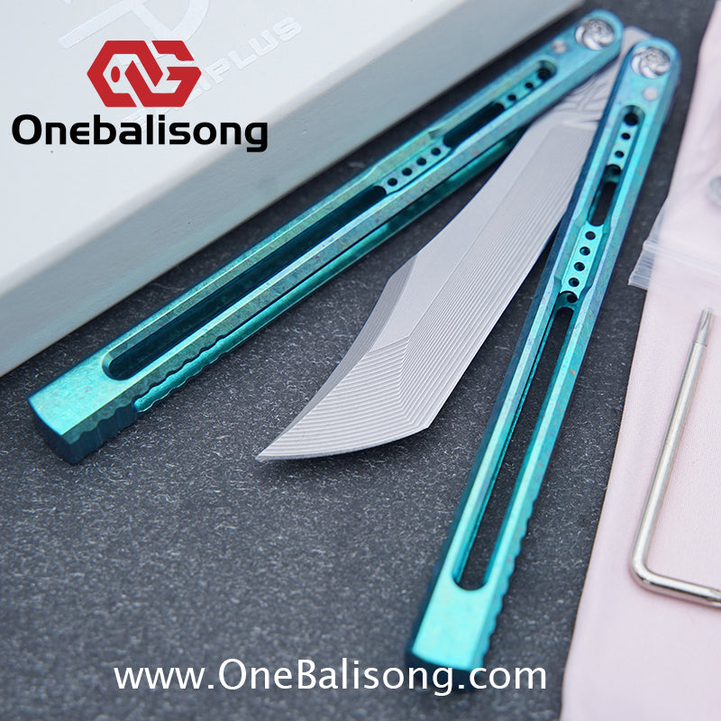 Baliplus Medusa Clone Balisong TC4 Titanium Alloy Handle VG10 Stainless Steel Blade Bushing