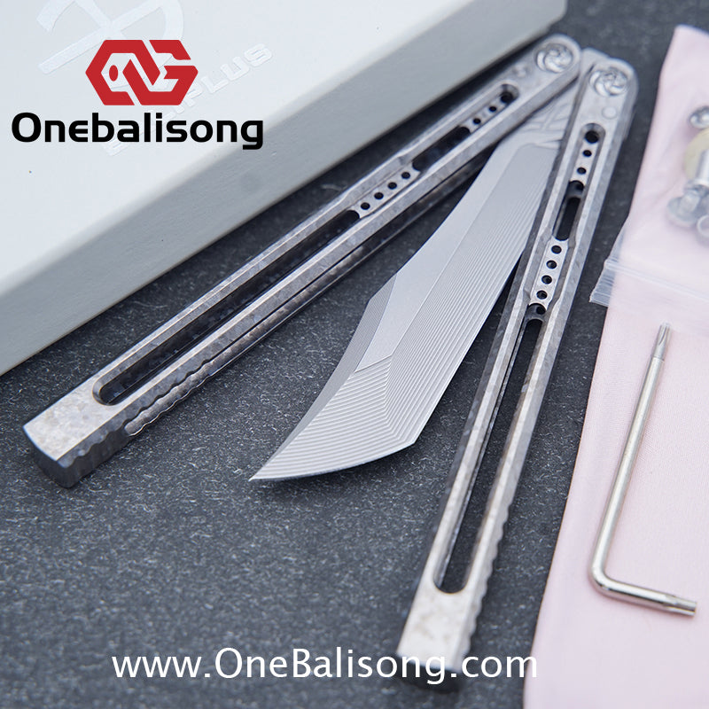Baliplus Medusa Clone Balisong TC4 Titanium Alloy Handle VG10 Stainless Steel Blade Bushing