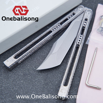 Baliplus Medusa Clone Balisong TC4 Titanium Alloy Handle VG10 Stainless Steel Blade Bushing
